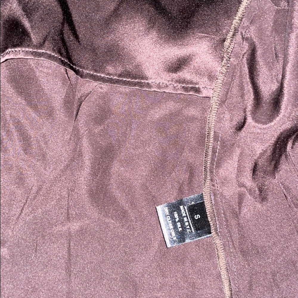 Orseund Iris Chocolate Silk Blouse - Picture 7 of 7